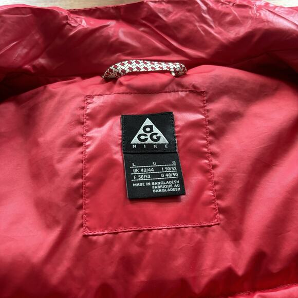 Vintage Nike ACG Down Puffer Vest Jacket USA Olympics Red Mens Large NBC Quilted - Picture 6 of 9